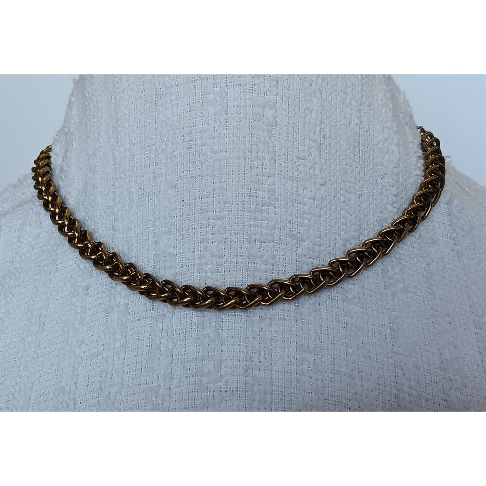Premier Designs Antique Goldtone Persian Weave Chain Necklace 16-20 in